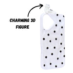 3D Cartoon Character with Polka Dots Soft Phone Case for iPhone 16 Plus