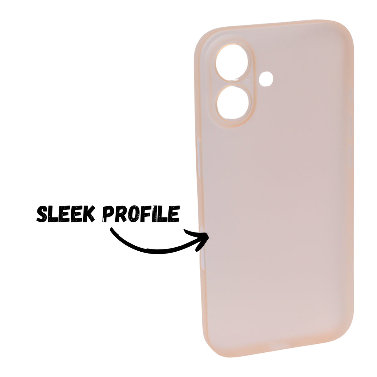 Frosted Matte Finish Transparent Phone Case for iPhone 16