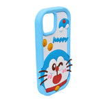Happy Doraemon 3D Silicone Phone Case for iPhone 13/ 14/ 15