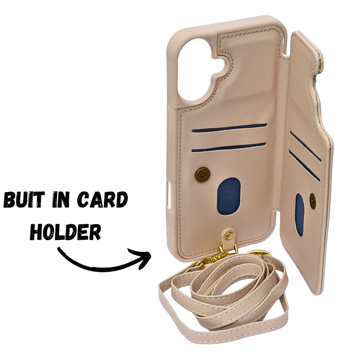 3D Flower Wallet Flip with Card Holder & Detachable Sling Phone Case for iPhone 16