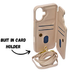 3D Flower Wallet Flip with Card Holder & Detachable Sling Phone Case for iPhone 16