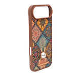 Bohemian Ethnic Print Cork Texture with Pearl Detail Phone Case for iPhone 17 Air