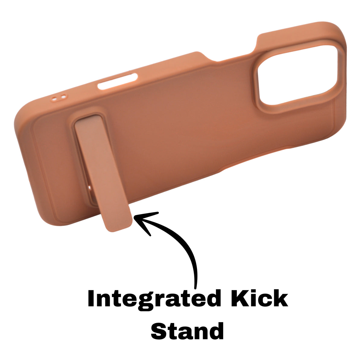 Silicone Soft Matte Finish Phone Case with Kickstand For iPhone 16 Pro Max