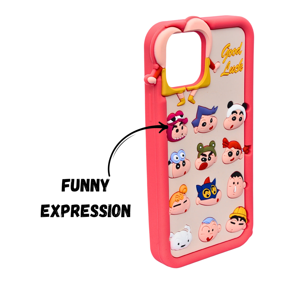 3D Cartoon Shinchan Character Design Phone Case For iPhone 12/ 12Pro