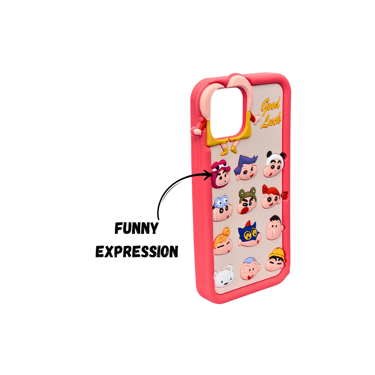 3D Cartoon Shinchan Character Design Phone Case For iPhone 12 / 12Pro