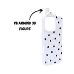 3D Cartoon Character with Polka Dots Soft Phone Case for iPhone 16 Pro Max
