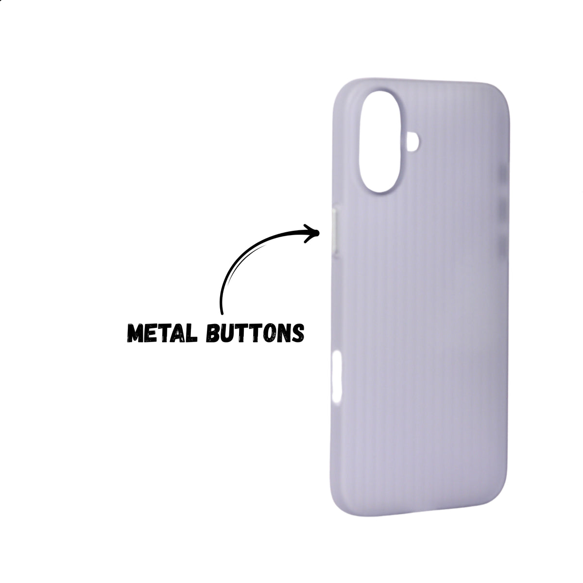 Hard Protective Striped Matte Finish Case for iPhone 16 Plus