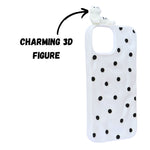 3D Cartoon Character with Polka Dots Soft Phone Case for iPhone 15