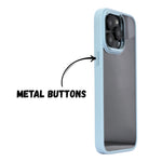 Transparent Hard back with Chrome Border Anti Slip Grip Phone Case for iPhone 13 Pro