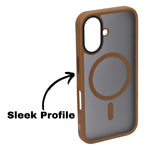 Matte Transparent Hard Protective Phone Case for iPhone 16 Plus
