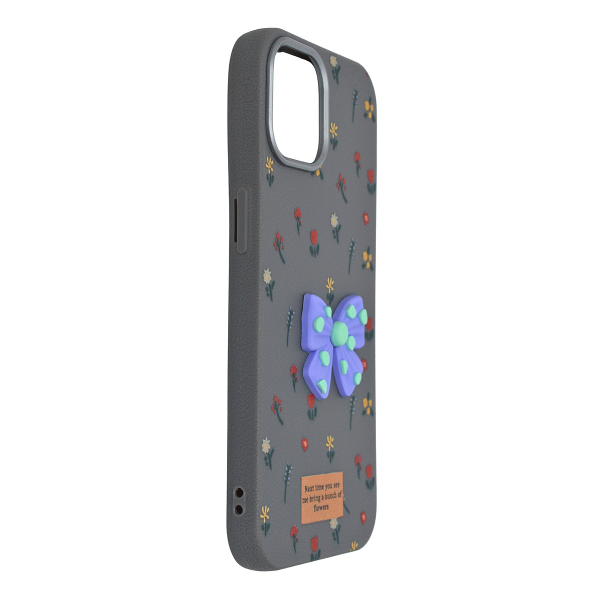 Cute Floral with 3D Bow Phone Case For iPhone 15