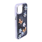 Luxury 3D Iridescent Pearl Flower & Butterfly Phone Case for iPhone 15