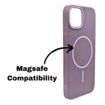 Matte Finish Hard Plastic MagSafe Compatible Phone Case for iPhone 15