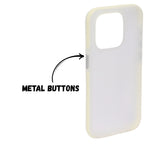 Matte Transparent Frosted with Side Border Phone Case For iPhone 15 Pro