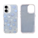 Aesthetic Bow & Floral Print Phone Case for iPhone 16