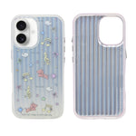 Aesthetic Bow & Floral Print Phone Case for iPhone 16