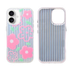 Aesthetic Bow & Floral Print Phone Case for iPhone 16
