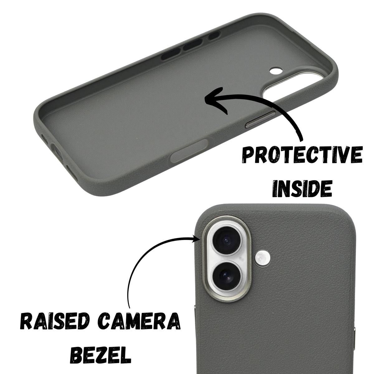 Classic Leather Texture Protective Phone Case For iPhone 16 Plus