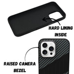 Carbon Fiber Leather Texture Anti-Fall Protective Case for iPhone 16 Pro Max