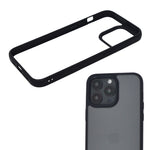 Transparent with Black Bumper Phone Case for iPhone 15 Pro Max