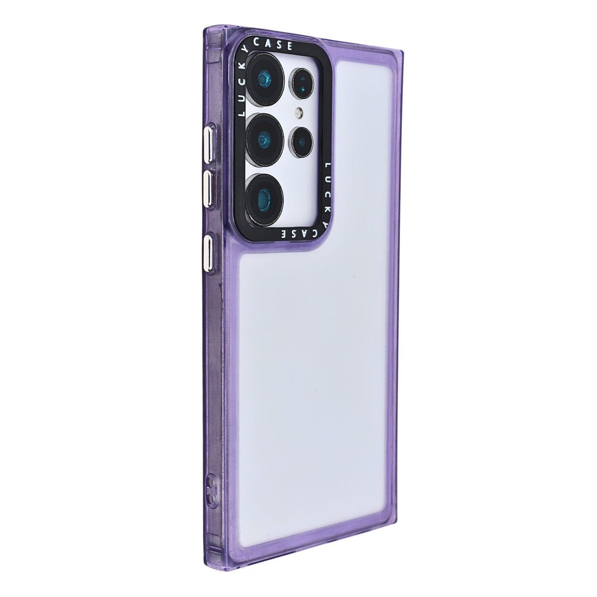 Crystal Clear Purple Protective Phone Case for Samsung S24Ultra