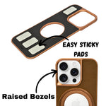 Metallic Camera Protector Frame with 360° Rotatable Kickstand Phone Case for iPhone 16 Pro Max