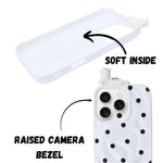 3D Cartoon Character with Polka Dots Soft Phone Case for iPhone 16 Pro Max