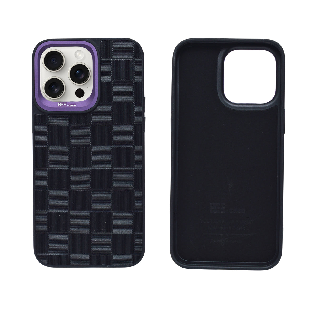 Checkered Texture Grip Case For iPhone 15 Pro Max