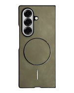 Luxury MagSafe Leather Case for Samsung Galaxy Z Fold 7 – Executive Edition with Magnetic Ring & Precision Fit