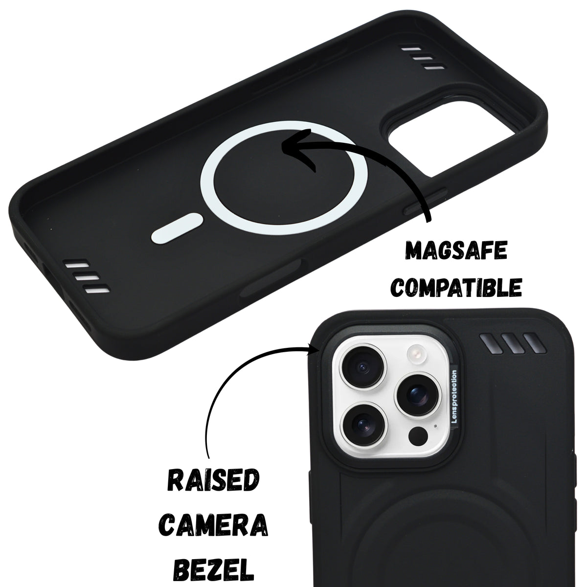 Shockproof Armor Case with Camera Lens Protection Cover For iPhone 16 Pro Max