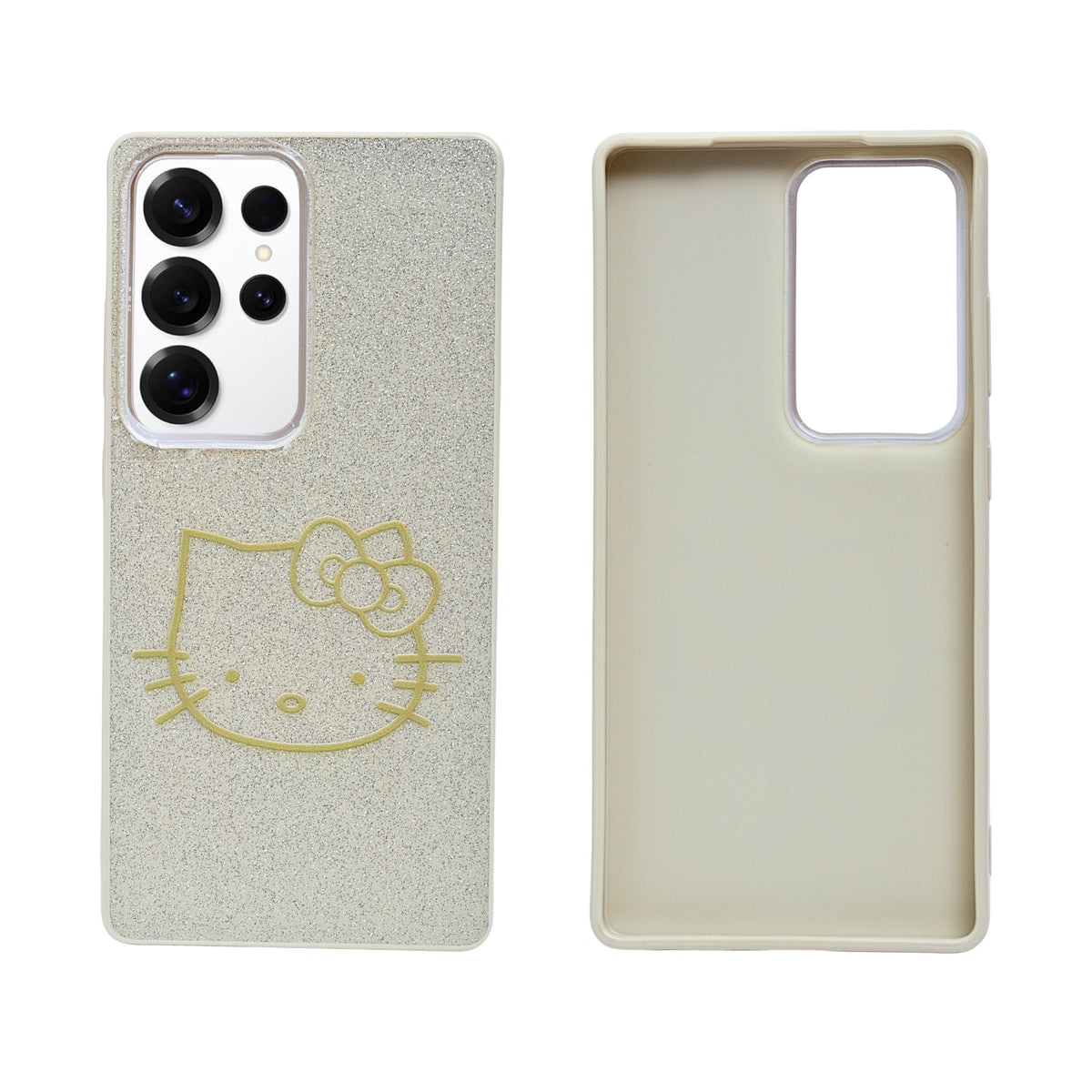Glitter Sparkle Kitty Phone Case for Samsung Galaxy S25 Ultra