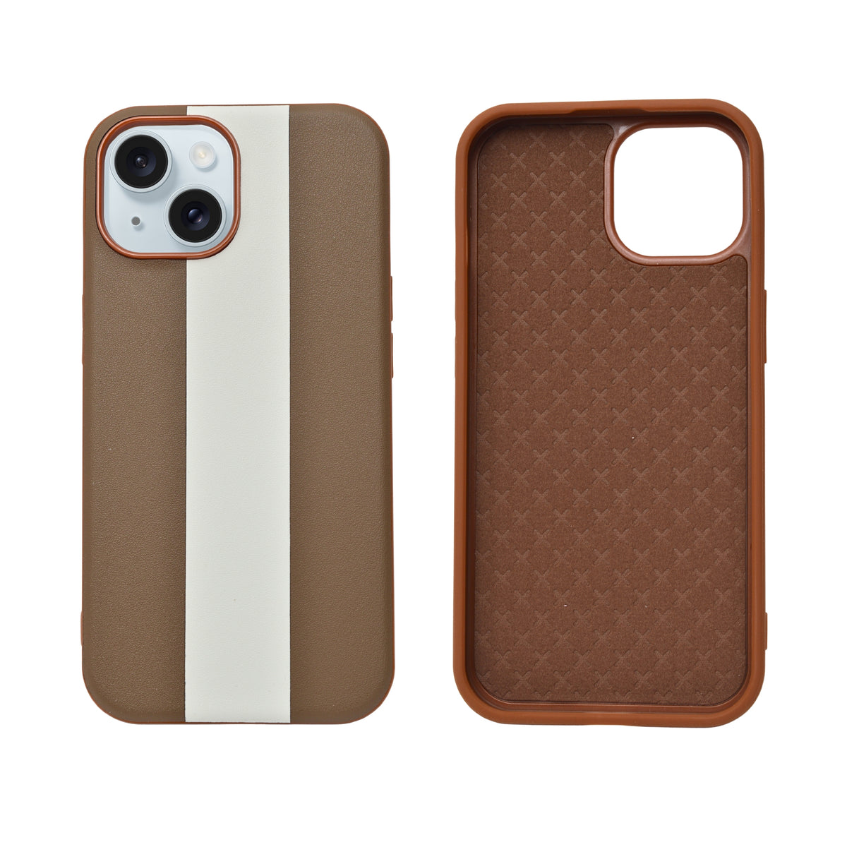 Bold Dual Tone Stipes Pattern Phone Case for iPhone 15