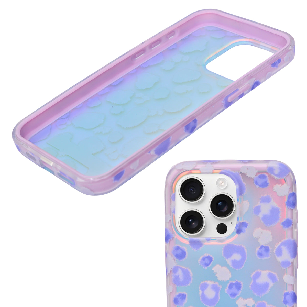 Gradient Leopard Print iPhone Case β Shockproof Stylish Cover For iPhone 15 Pro Max
