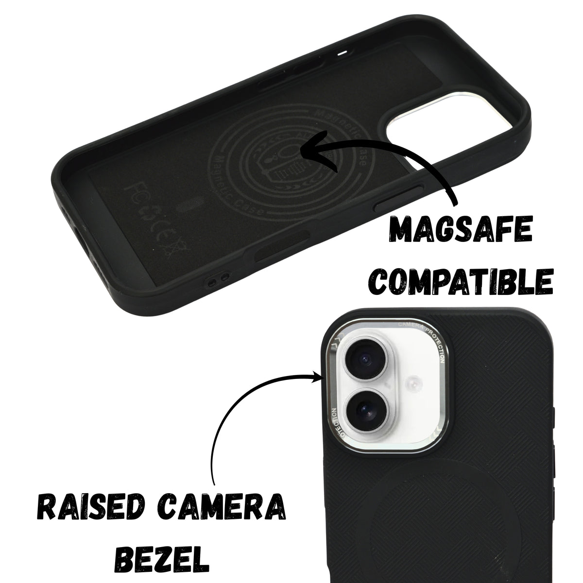 Textured Anti-Slip Silicone MagSafe Compatible Phone Case for iPhone 16 Plus