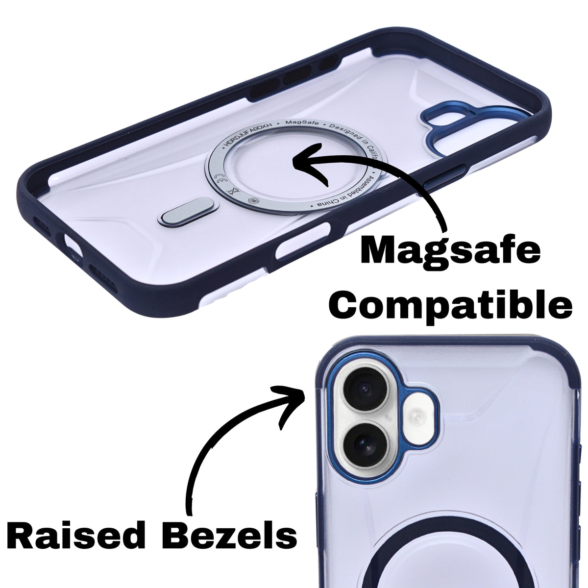 Transparent MagSafe Case with Shockproof Protection for iPhone 16 Plus