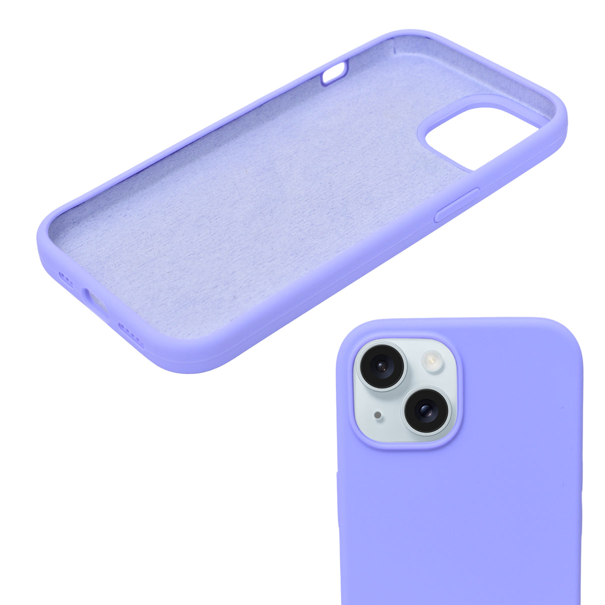 Premium Soft Silicone with Microfiber Lining Phone Case for iPhone 15