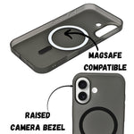 Hard Matte Transparent MagSafe Compatible Phone Case for iPhone 16 Plus