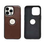 Premium PU Leather Phone Case with Logo Cutout for iPhone 13 Pro