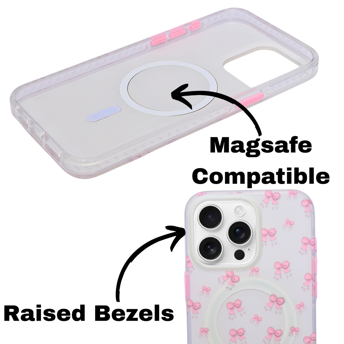 Pink Bow "Every Single Day Counts" Quote MagSafe Compatible Phone Case for iPhone 15 Pro Max