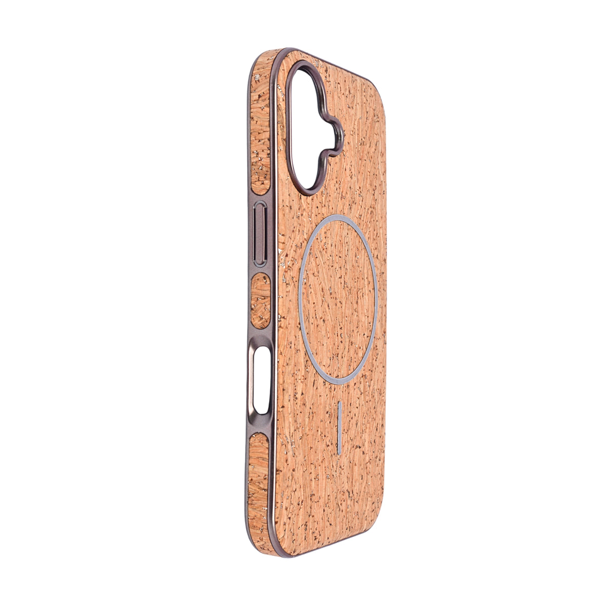 Cork Texture Printed MagSafe Compatible Phone Case for iPhone 17