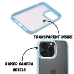 Transparent Hard back with Chrome Border Anti Slip Grip Phone Case for iPhone 13 Pro