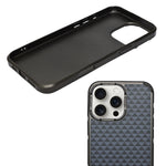Geometric Carbon Fiber Texture Phone Case for iPhone 16 Pro