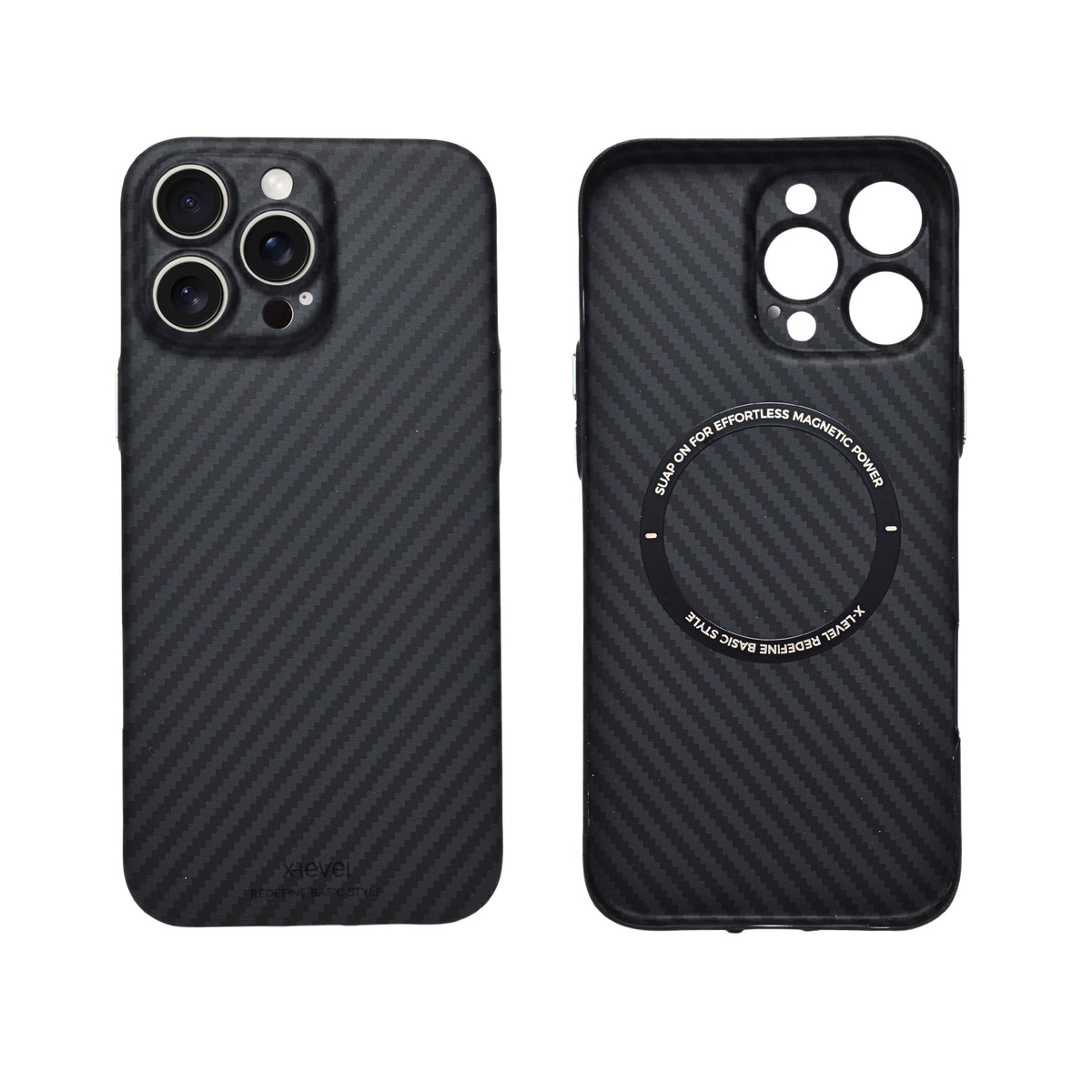 Premium Carbon Texture Slim Fit Phone Case for iPhone 16 Pro Max