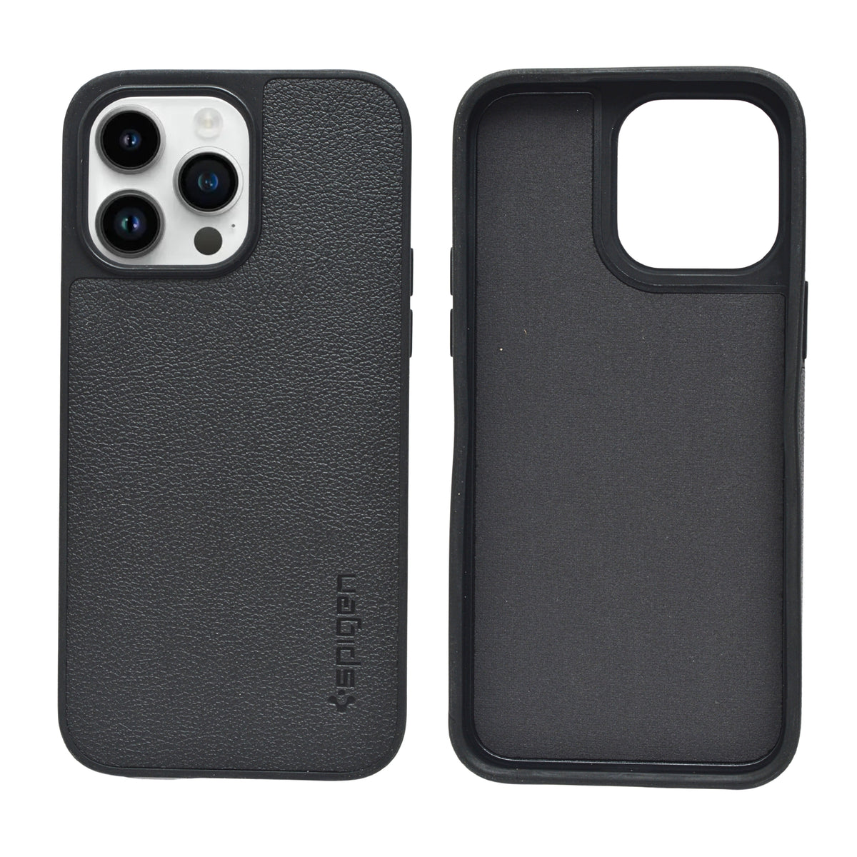 Spigen Leather Textured Protective Phone Case For iPhone 14 Pro Max