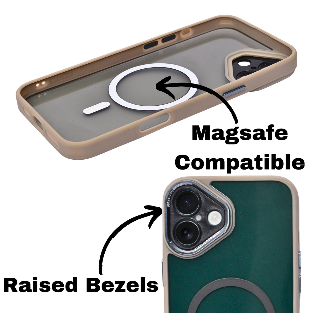 Smoke Transparent MagSafe Compatible Phone Case for iPhone 16 Plus