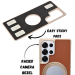 Metallic Camera Protector Frame with 360° Rotatable Kickstand Phone Case for Samsung S25 Ultra