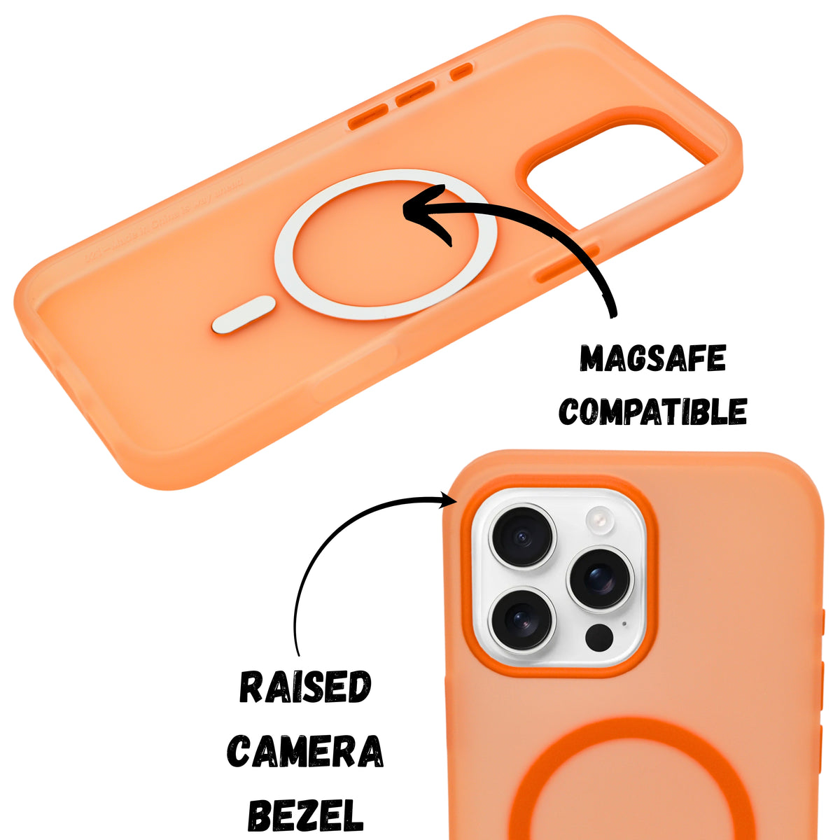 Frosted Translucent MagSafe Silicone Case for iPhone 16 Pro Max