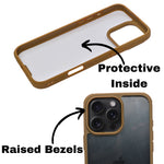 Minimalist Transparent Case with Coloured Border Phone Case for iPhone 16 Pro