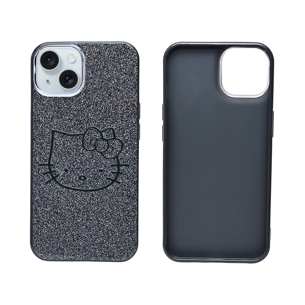 Glitter Sparkle Kitty Phone Case for iPhone 15