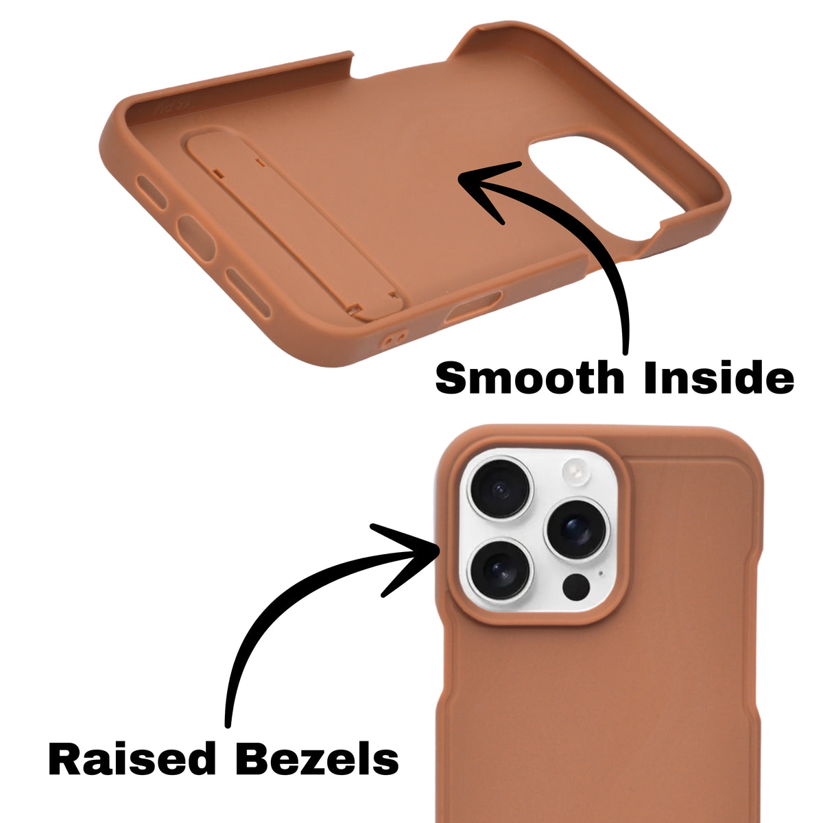 Silicone Soft Matte Finish Phone Case with Kickstand For iPhone 16 Pro Max